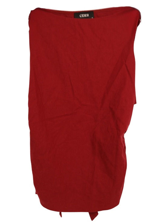 Cider Tops - Cider Maroon Sleeveless Tie Back Blouse Medium Linen Blend Like New